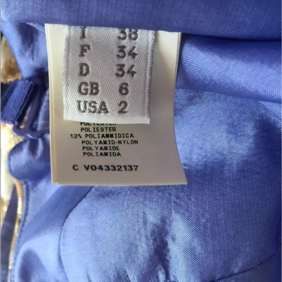 Philosophy di Alberta Ferretti Metallic Dress 38 - Picture 6 of 10